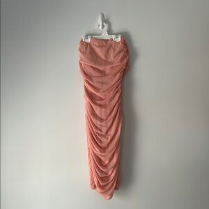 Strapless Peach Dress